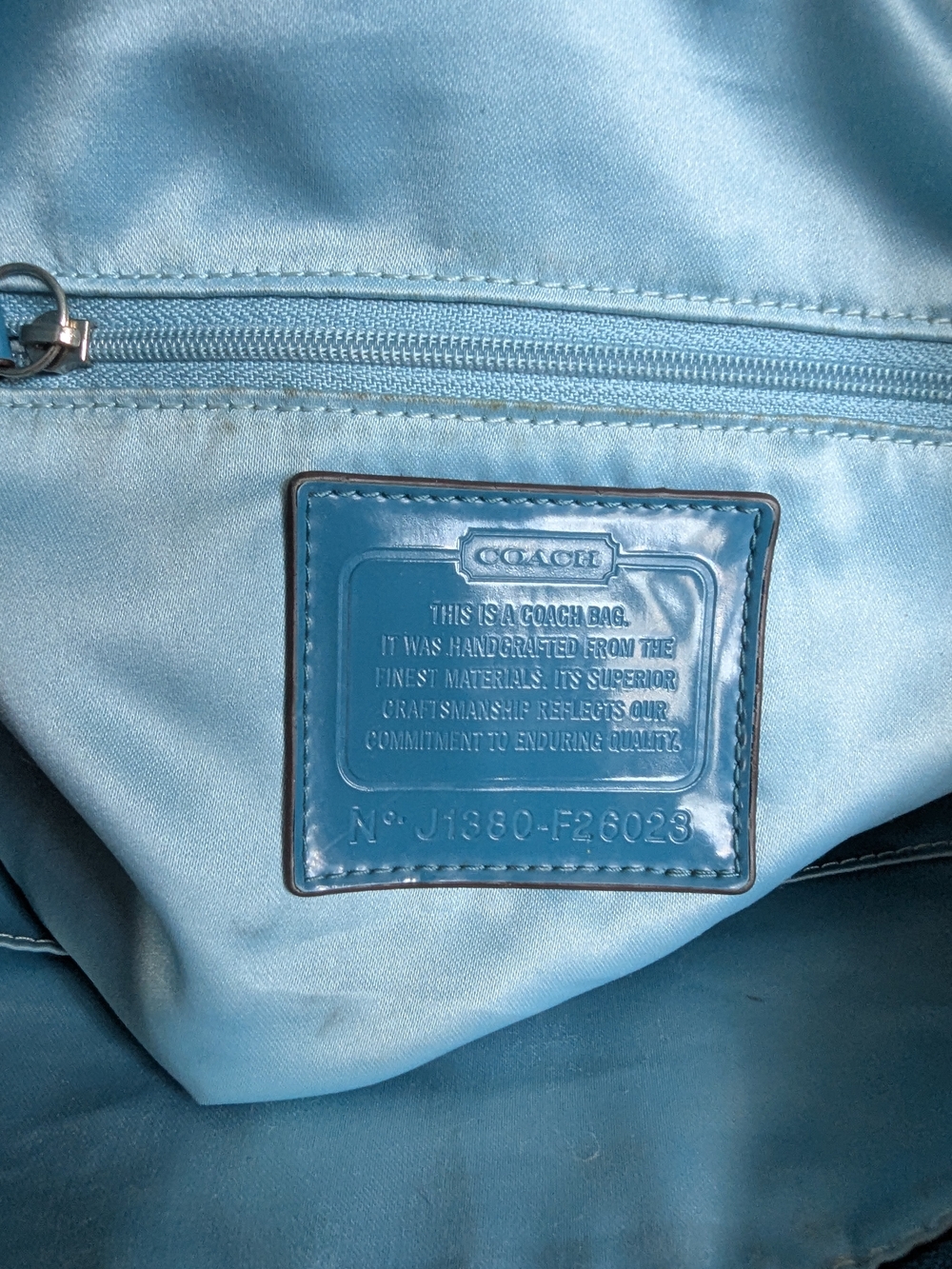 Coach Blue Signature Crossbody Bag - Picture 10 of 11